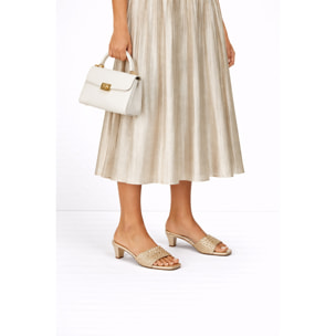 Ciabatta intreccio - tacco 3,5 cm