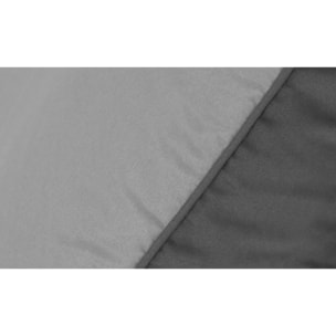 Couette chaude réversible bicolore grise 240x260cm - microfibres 300 g/m2 + 2 oreillers mi-ferme