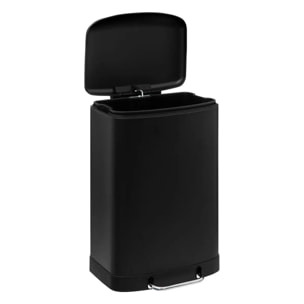 Poubelle à pédale "Ariane" métal 50L noir