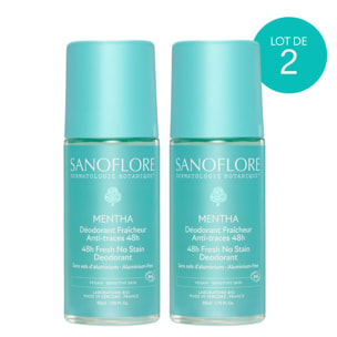 Mentha - Lot Déodorant Roll-On 48h 2 x 50 ml