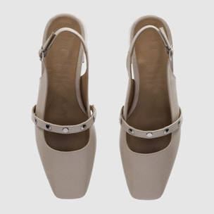 Zapatos - Beig - Tacón: 3 cm