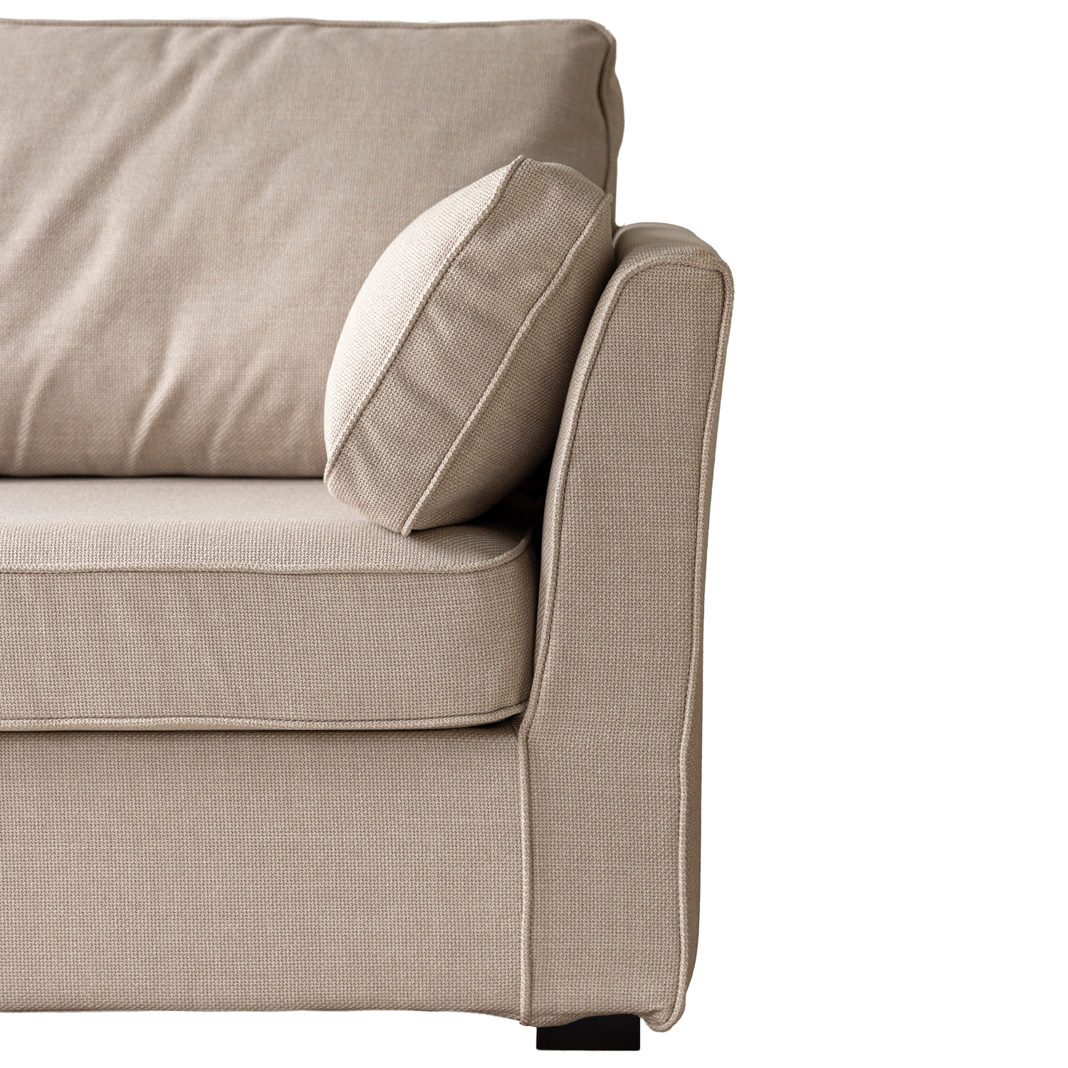 Canapé droit 2 places beige EMILE