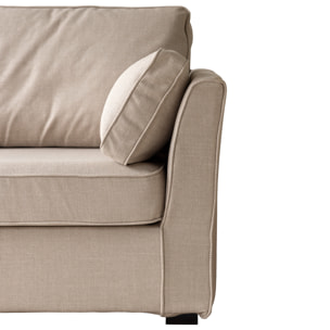 Canapé droit 2 places beige EMILE