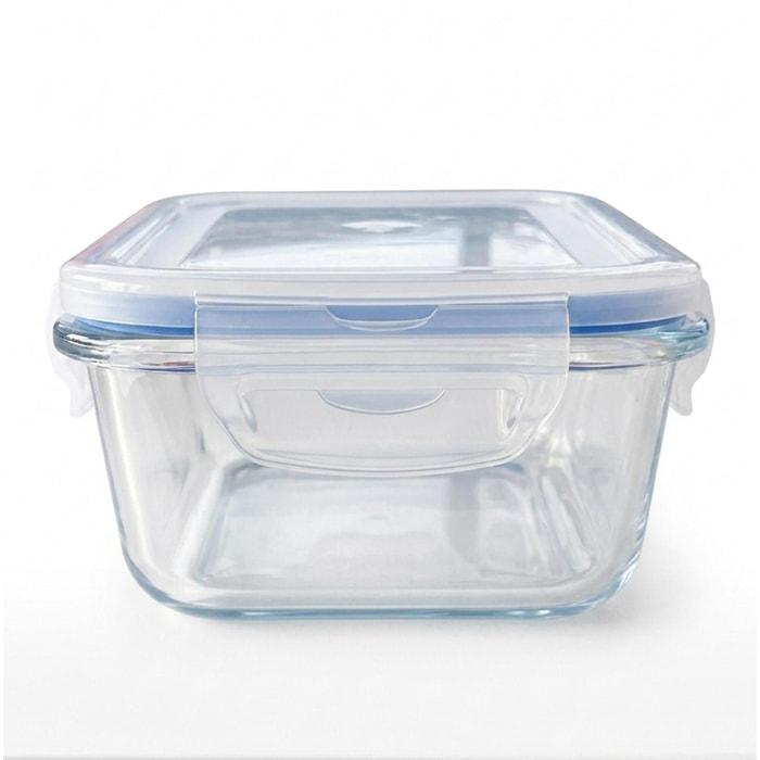 Recipiente para alimentos hermético rectangular en vidrio de borosilicato