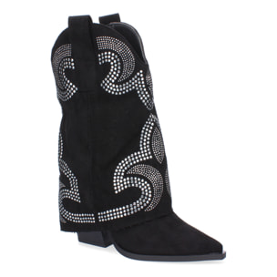 Botines de Tacón para Mujer, Estilo Cowboy Polaina, Comodas y Elegantes