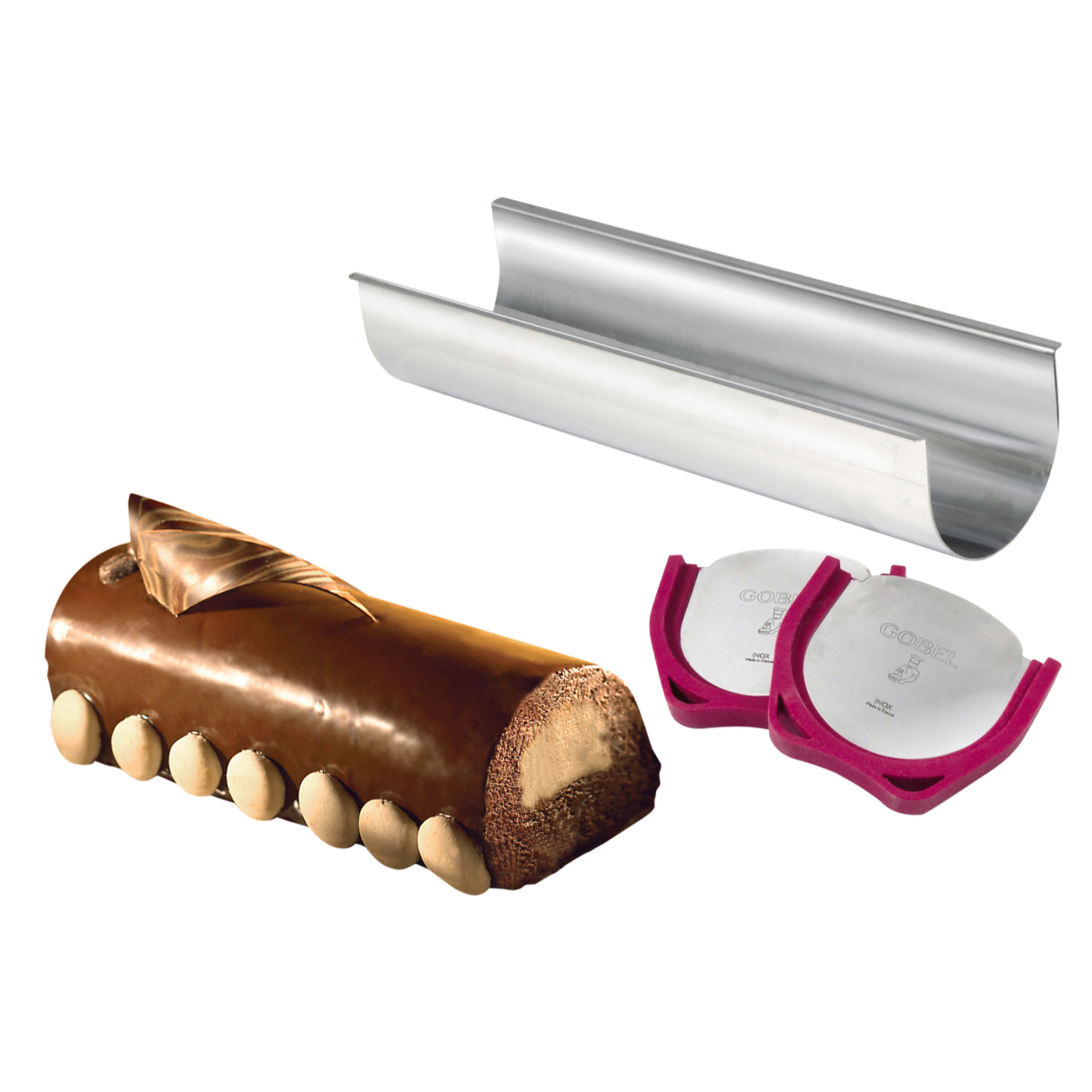 Gouttière à bûche inox - 300 x 85 x 68 mm - contenance 1,5 L