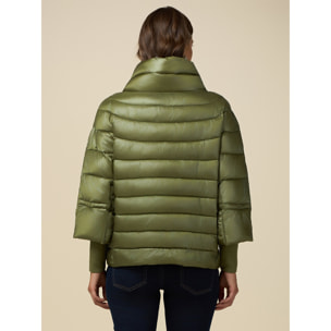 Oltre - Hooded down jacket with sleeves - Verde