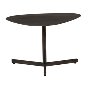 Table basse triangulaire en métal gris anthracite - 60 cm - PEGGY