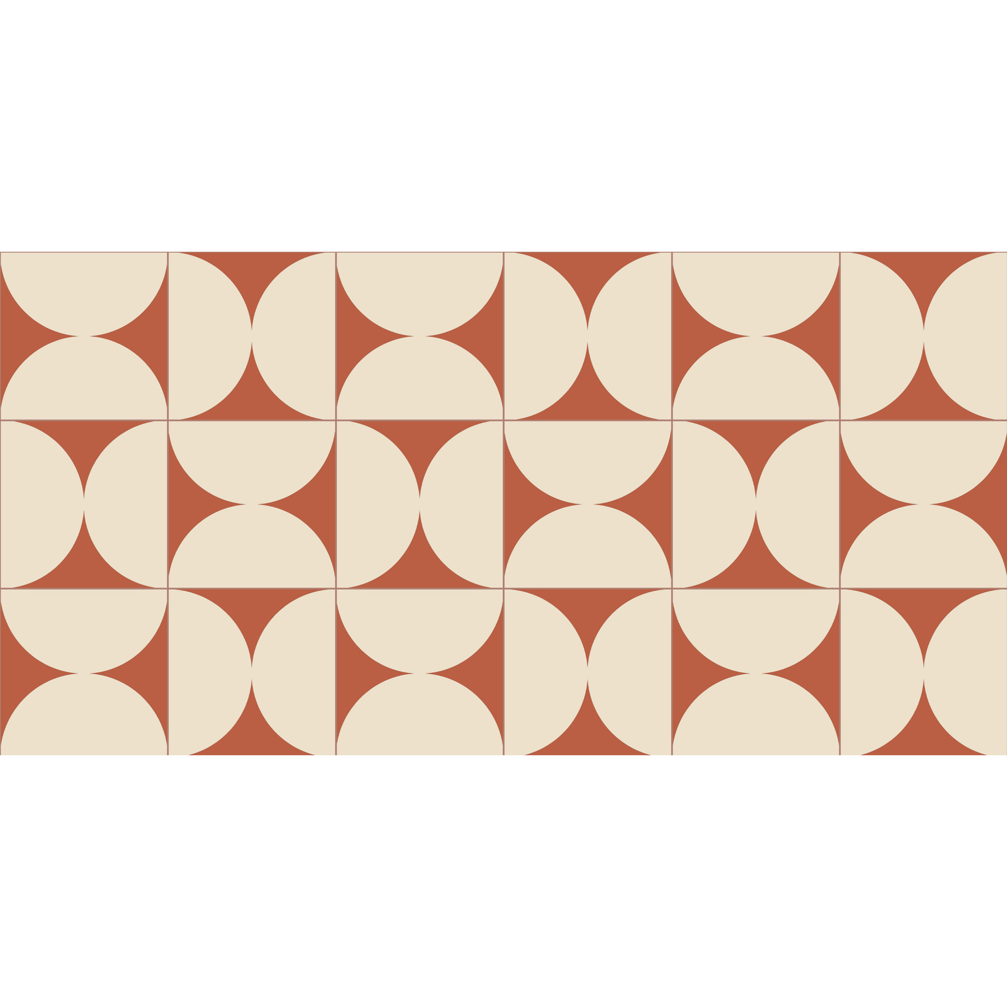 Alfombra de vinilo CERAMIKO, Retro terracota 50x140 cm