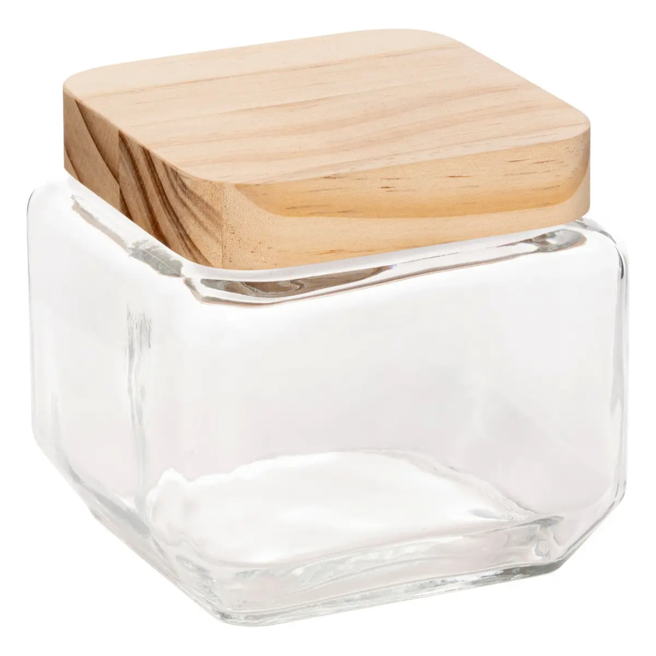 Bocal verre carré couvercle pin "Pin" 0,85L