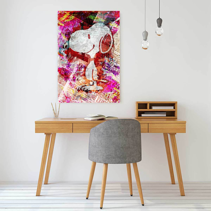 Tableau pop art snoopy graff  Toile imprimée