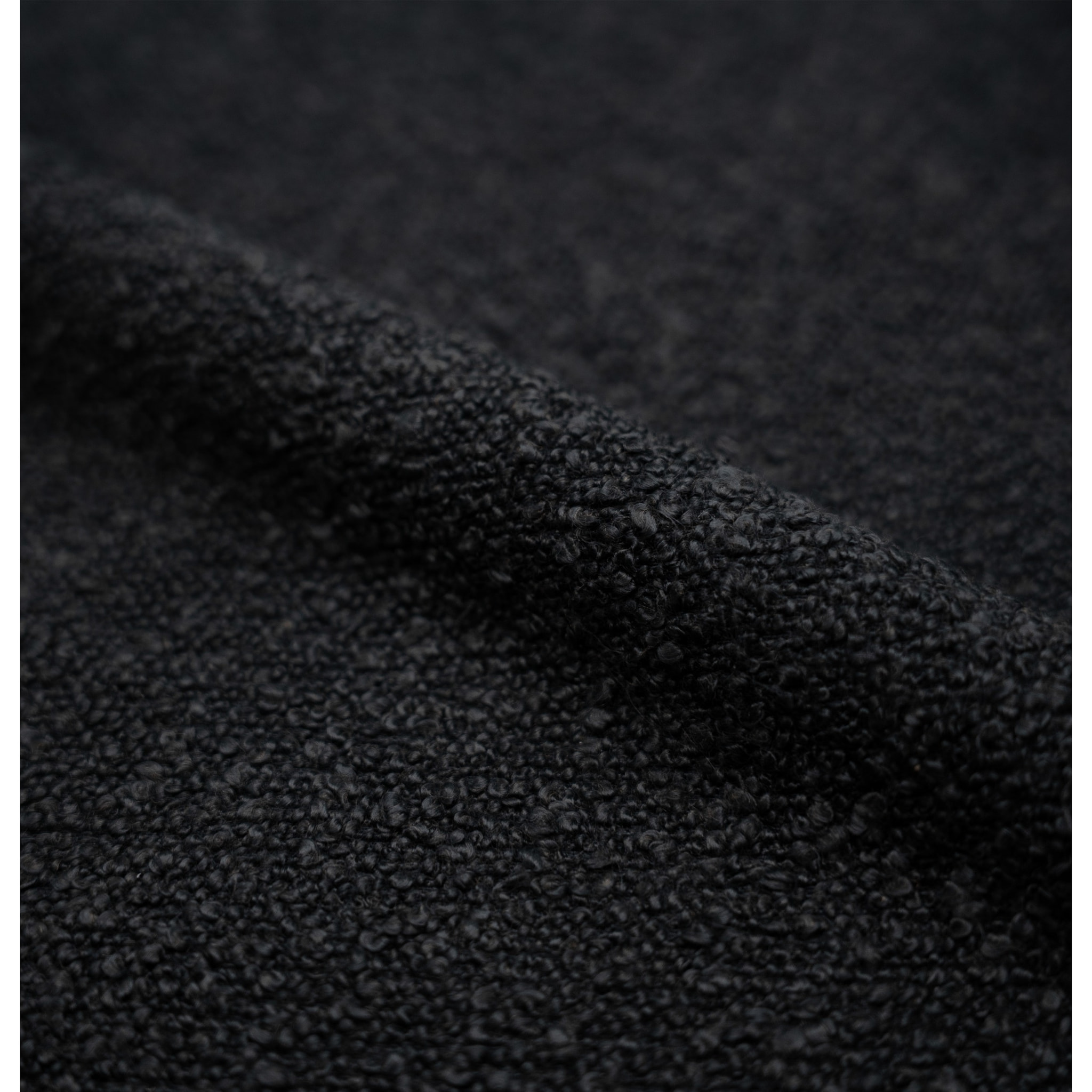 Lot de 2 chaises pour îlot central 65.5 cm en tissu bouclette noir - Henrik