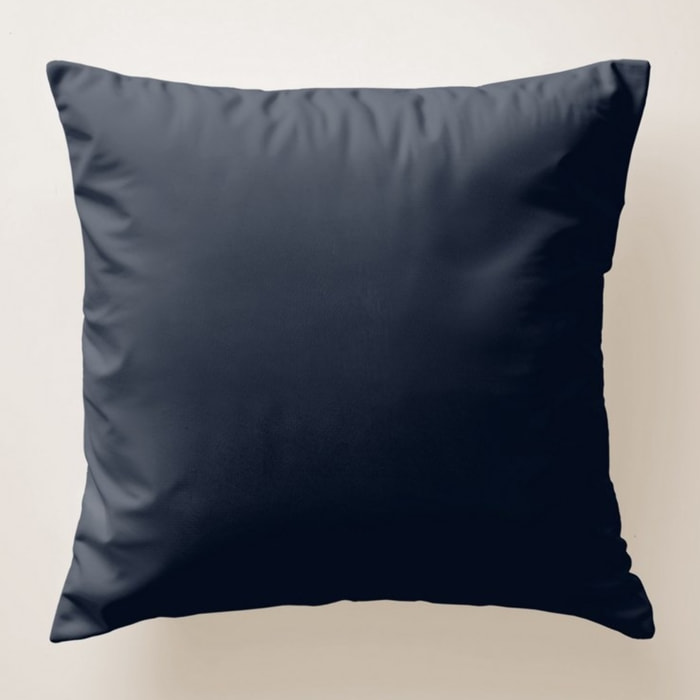 Housse de coussin unie marine