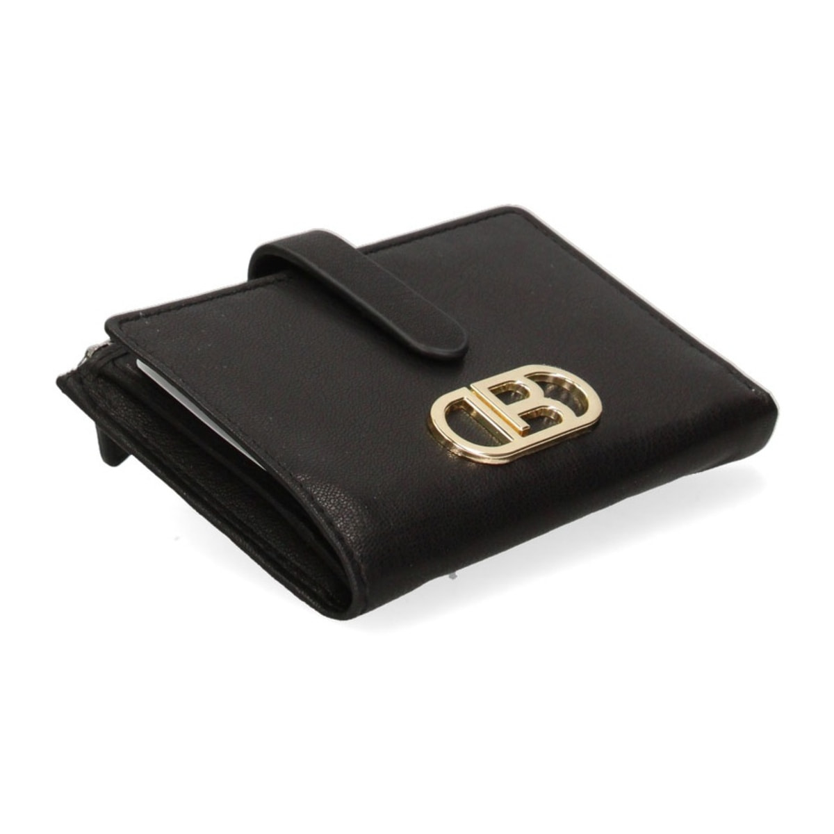 Portafoglio donna in vera pelle - Modello False - Casual - 12.5 x 10.0 x 1.5 cm