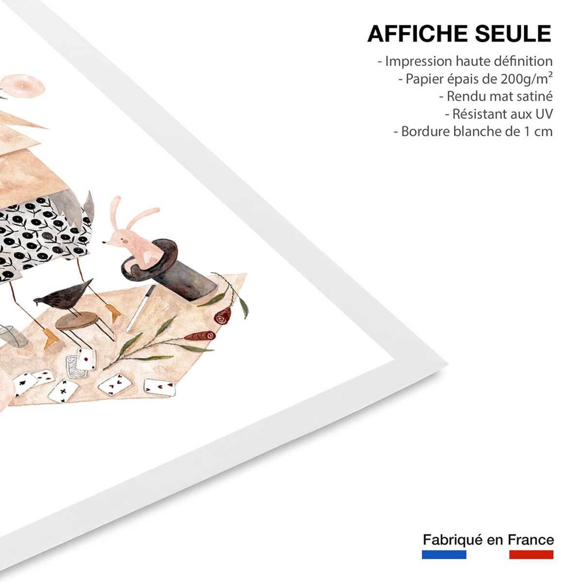 Affiche enfant tour de magie  Affiche seule