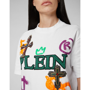 PHILIPP PLEIN T-shirt Round Neck SS Baroque cross