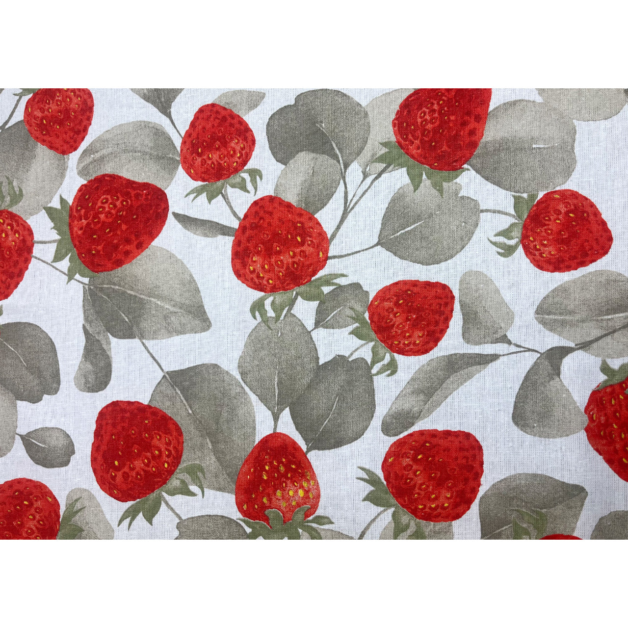 Tovaglia Cucina In 100% Cotone Made In Italy Disegno Fragola 140x180