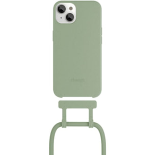 Coque avec cordon WOODCESSORIES iPhone 14 Plus Tour de cou vert