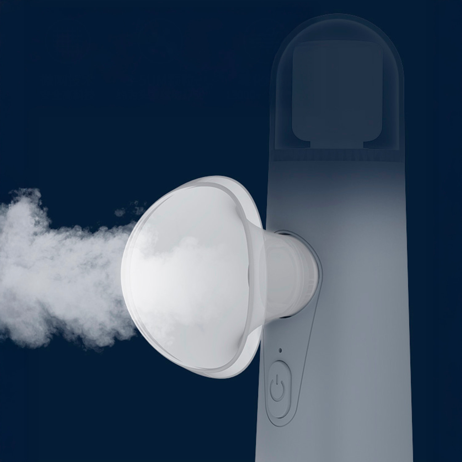Nebulizzatore oculare con funzione nebbia e 2 contenitori.