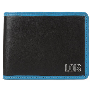 Cartera Hombre Piel Lois Davis Negro-Azul