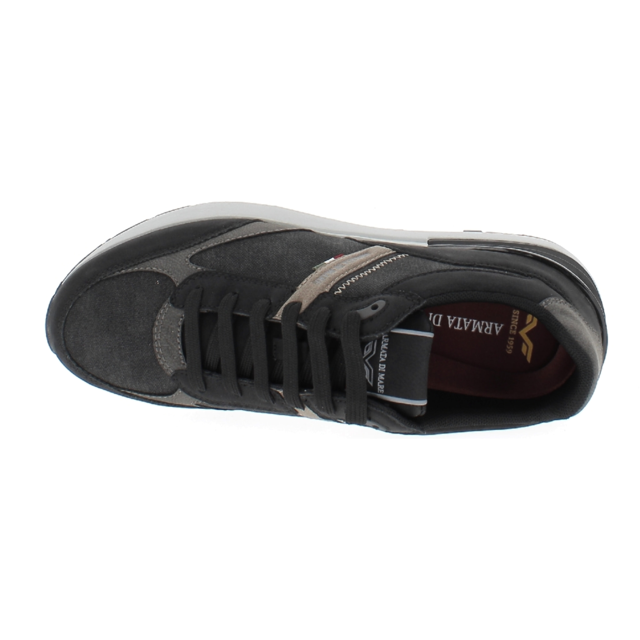 Armata di Mare Scarpe Uomo Sneakers Casual Stringate con Soletta Rimovibile in Memory Foam AMU W24D641 Black