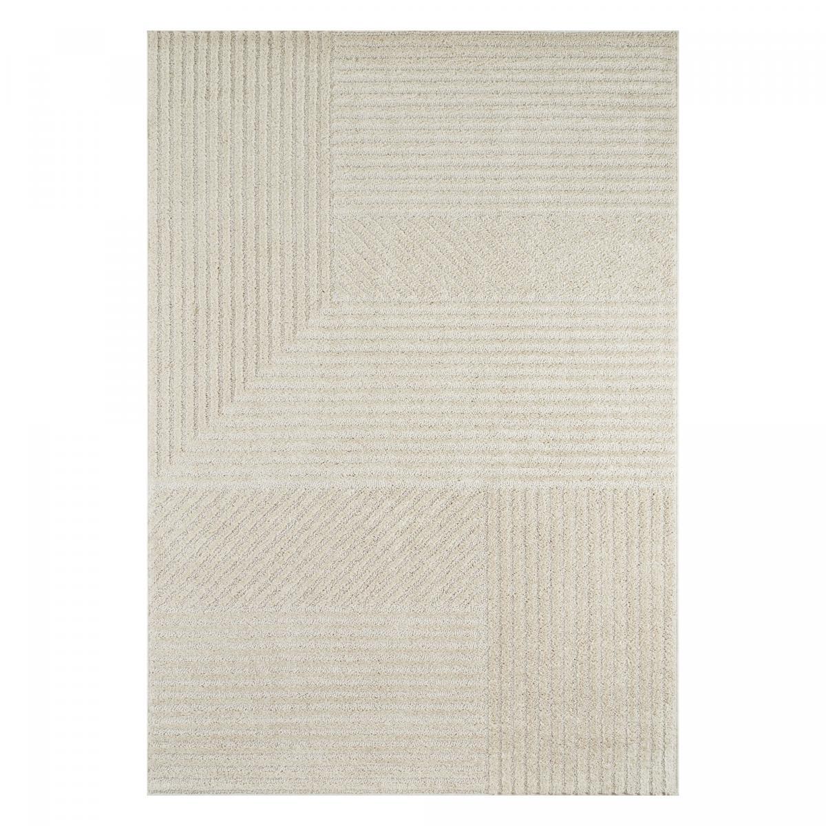 Tapis salon et chambre tissé motif géométrique MIVU