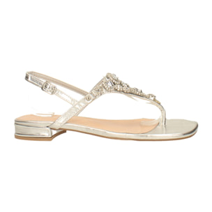 Sandali Donna Tata Italia Argentato