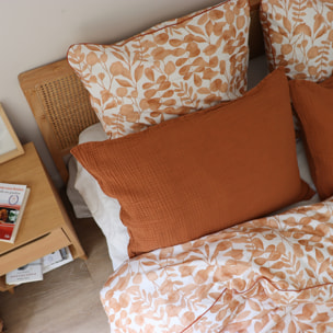Housse de couette en percale de coton lavé, HERBIER