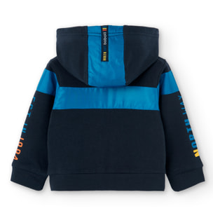 Chaqueta felpa combinada de bebé niño