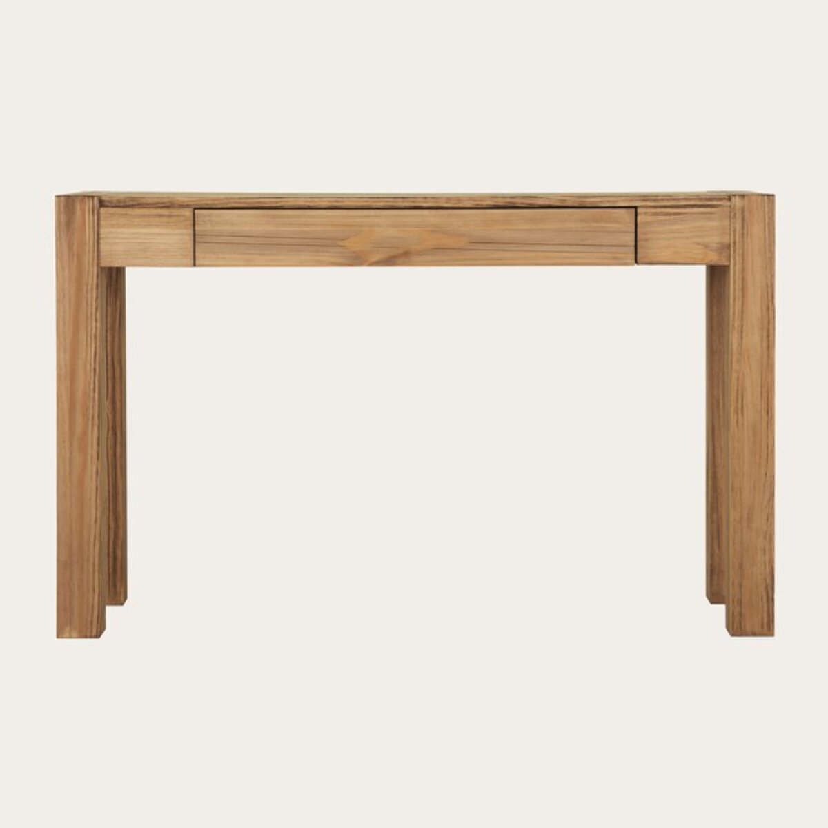 Meuble d'entrée Hiba -bois massif d'araucaria-couleur lixa 120 x 75 x 35 cm