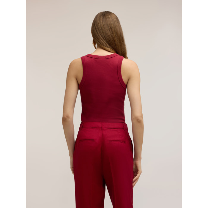 Motivi - Top con strass sullo scollo - Bordeaux