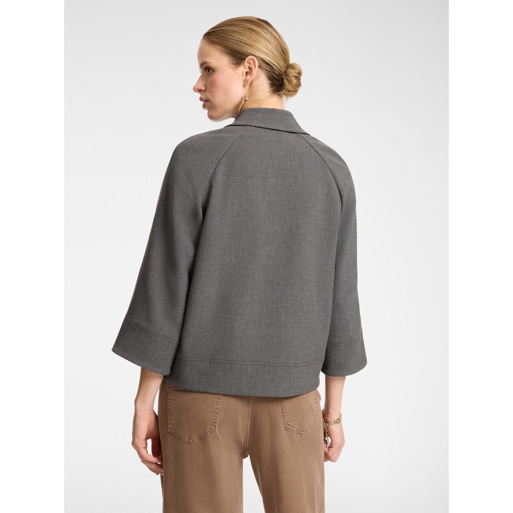 Elena Mirò - Giacca boxy con linea ad A - Grigio