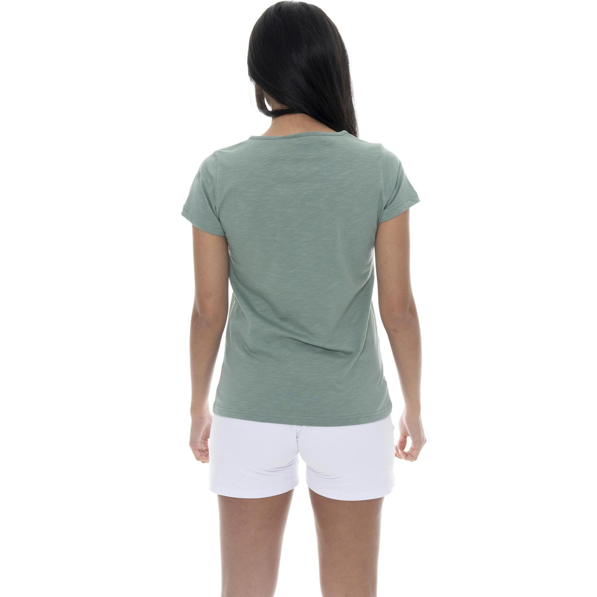 Leone Camiseta básica de mujer de manga corta