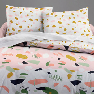 Parure housse de couette 3pcs 100% coton 57fils marbree