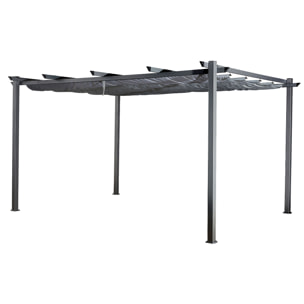 Pergola autoportante 3 × 4m CASSIS grise - structure aluminium