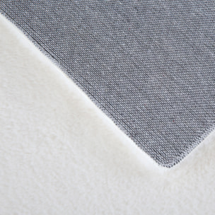 BARROW - Tapis rond en fausse fourrure doux uni Creme