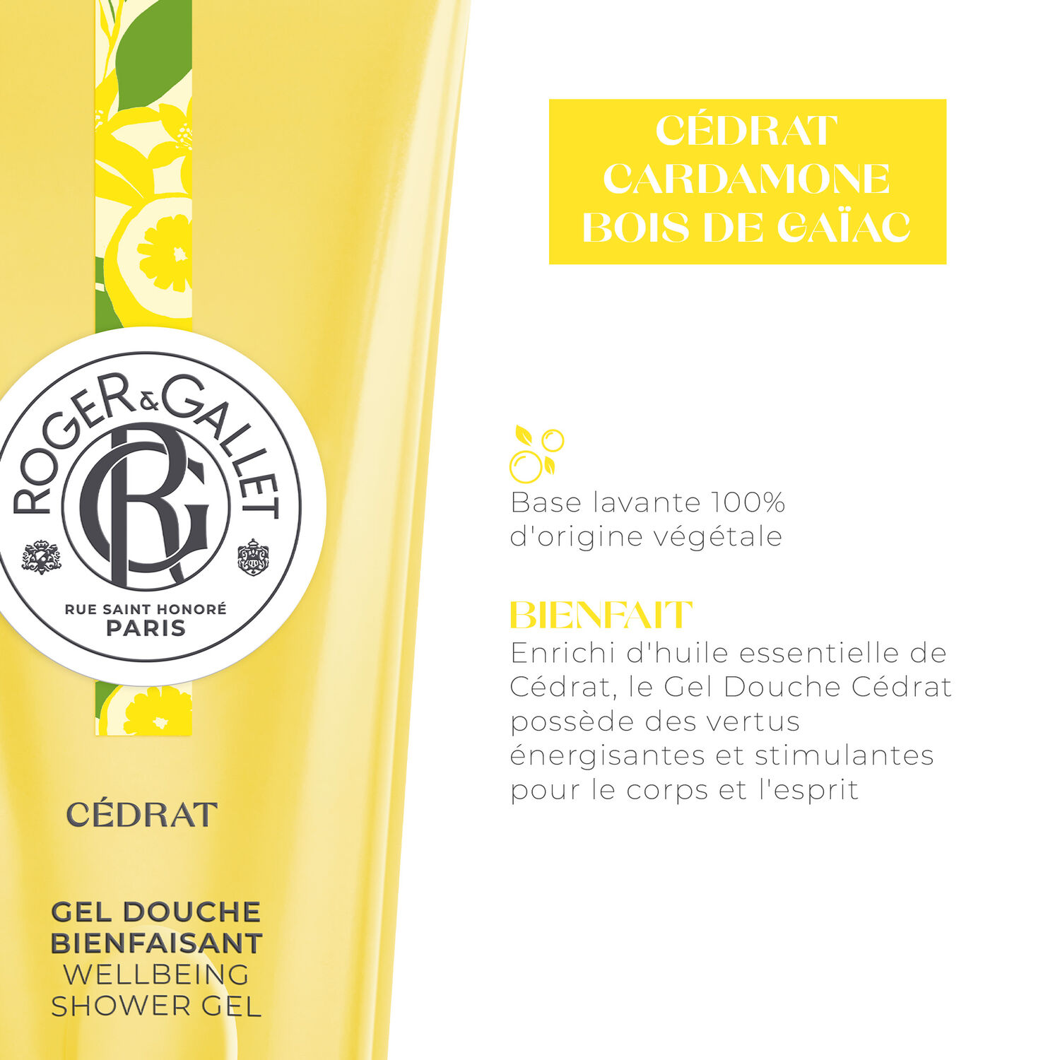 Cédrat - Gel Douche Bienfaisante 200 ml