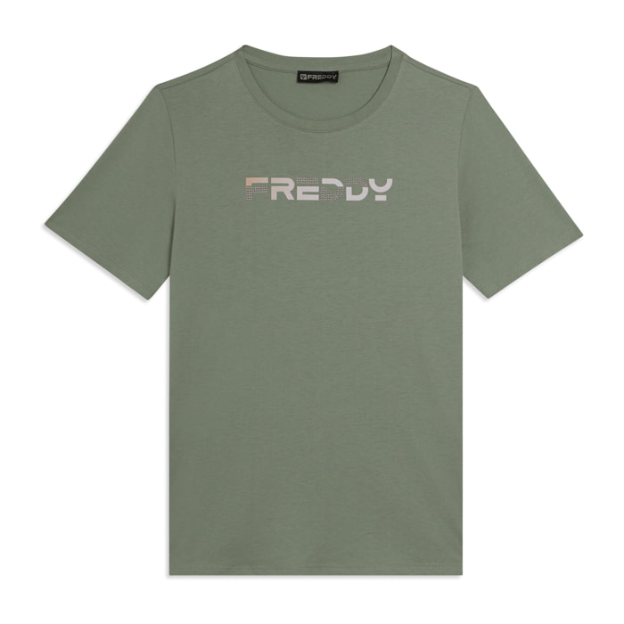T-shirt Manica Corta con Logo FREDDY Olografico