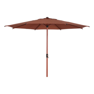 Parasol droit rond inclinable Loompa 3m acajou