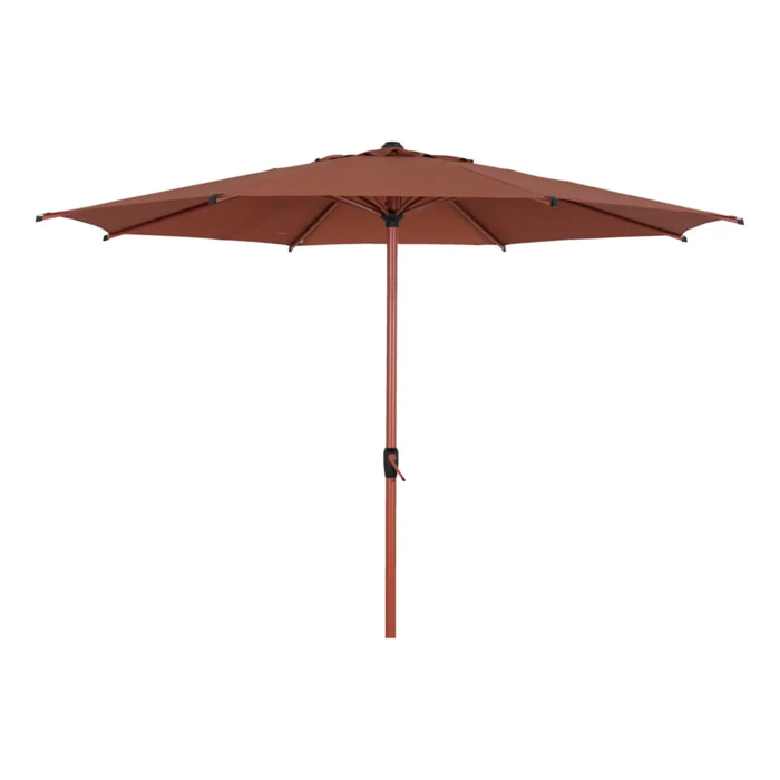 Parasol droit rond inclinable Loompa 3m acajou