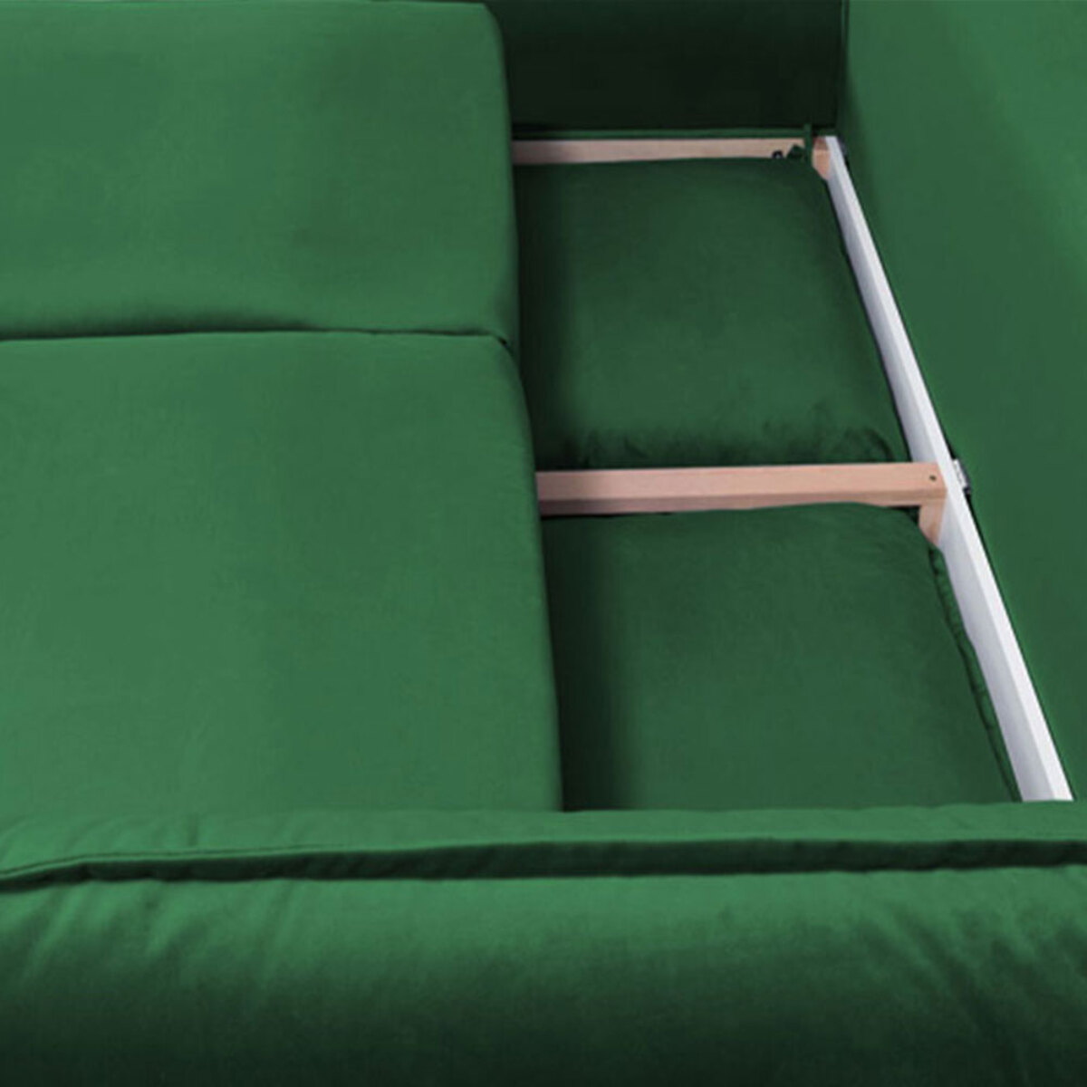 Canapé Velours Droit Convertible Verduro - 3 Places