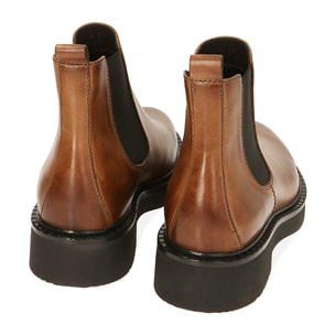 Chelsea boots cognac in pelle