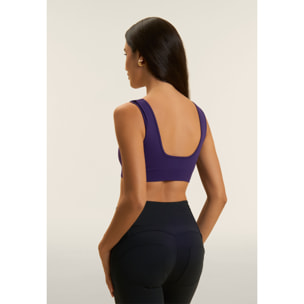 Top sportivo seamless con scollo a cuore e supporto leggero