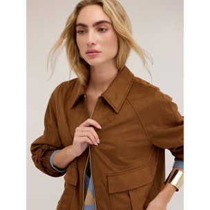 Motivi - Giubbotto con maniche raglan - Marrone