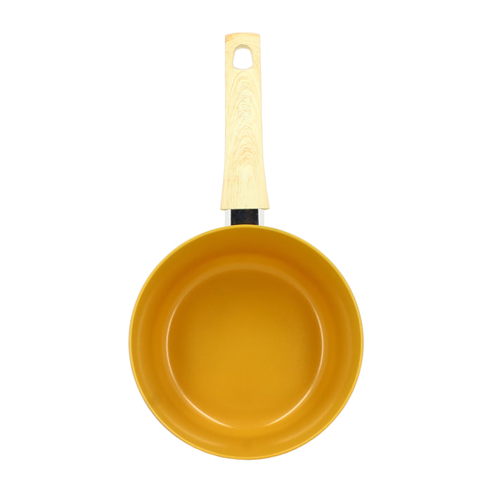 Casserole en aluminium 20cm jaune - compatible induction COLORAMA