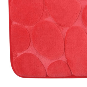 Tapis de bain Microfibre PEBBLE 40x60cm Rouge MSV