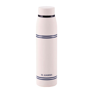 Set de 2 botellas de agua de 750ml en acero inoxidable color blanco + azul el ganso