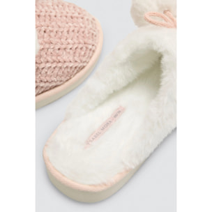 Pantofole da casa con doppio pompon