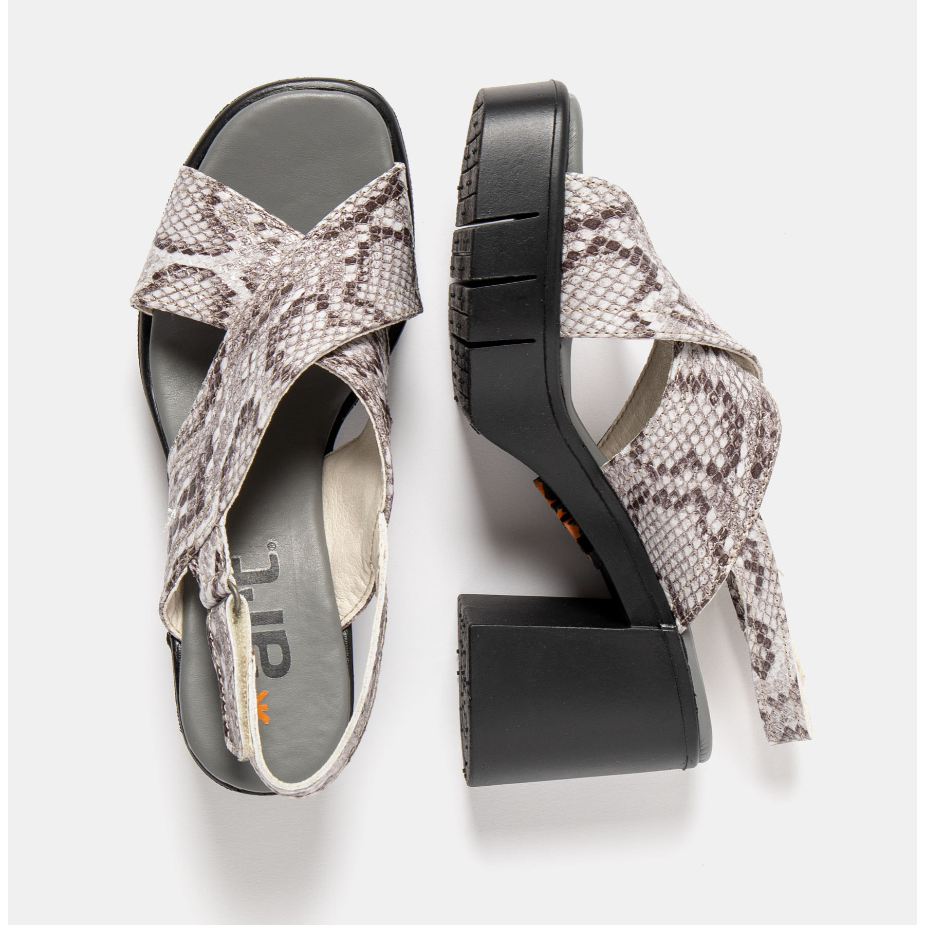 Sandalias con tacón 1990 SNAKE WHITE / EIVISSA color White