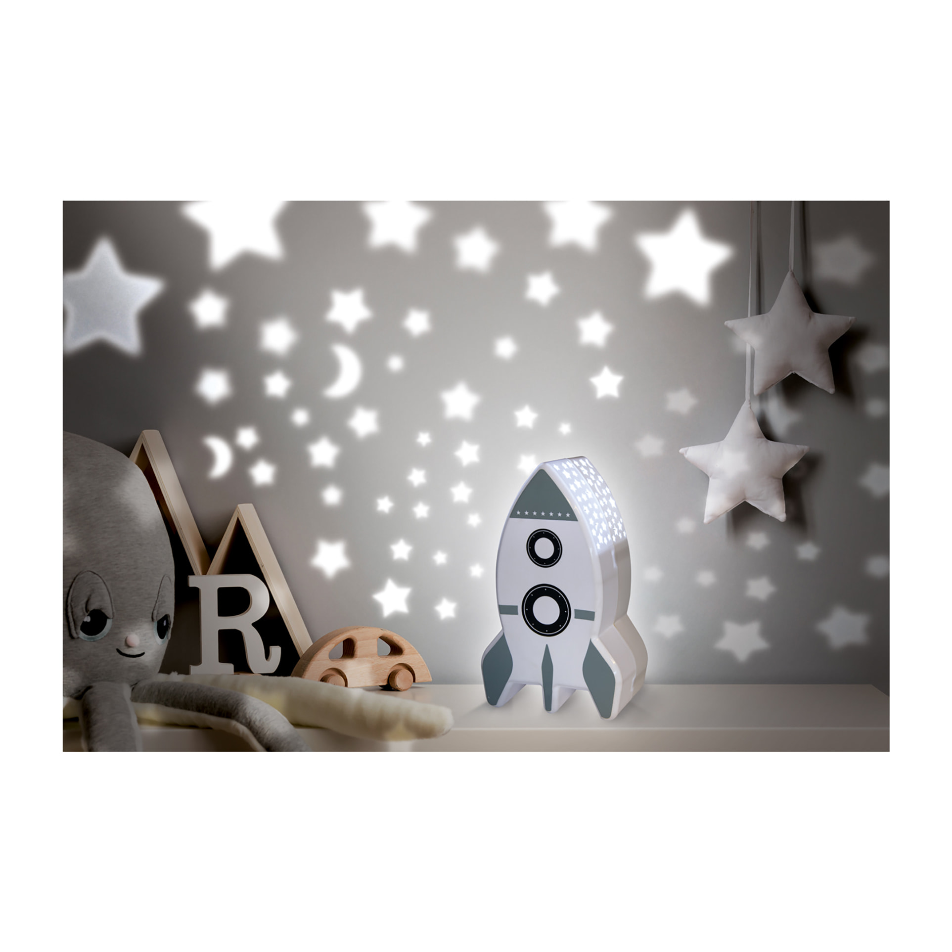 Veilleuse Fusee Projection Murale